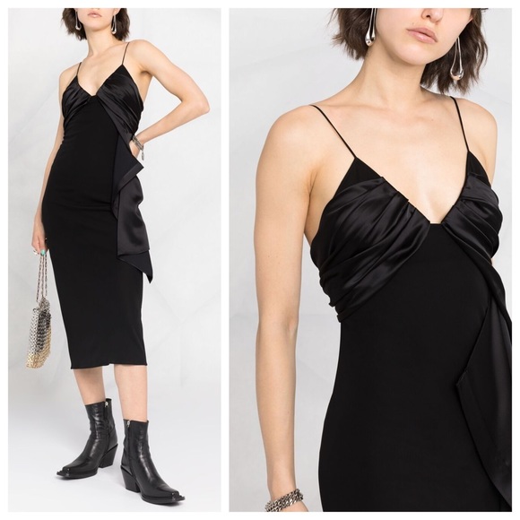 NEW 1017 ALYX 9SM Foulard Formal Panelled Midi Dress (Sz IT 42